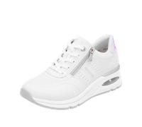 Remonte Damen Low-Top Sneaker D2H01, Frauen Halbschuhe,lose Einlage,Laufschuhe,schnürschuhe,schnürer,Plateausohle,Sportschuhe,Weiss Kombi (80),40 EU