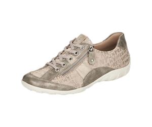 Remonte Komfort Schnürhalbschuh extra weit für Damen, beige, Größe 42 EU