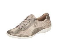 Remonte Komfort Schnürhalbschuh extra weit für Damen, beige, Größe 44 EU
