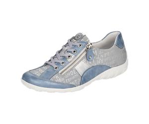 Remonte Komfort Schnürhalbschuh extra weit für Damen, blau, Größe 42 EU