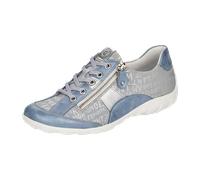 Remonte Komfort Schnürhalbschuh extra weit für Damen, blau, Größe 43 EU