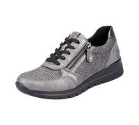 Remonte Komfort Schnürhalbschuh extra weit für Damen, grau, Größe 37 EU