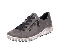 Remonte Komfort Schnürhalbschuh extra weit für Damen, grau, Größe 38 EU