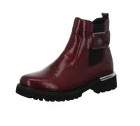 Chelseaboots REMONTE, Damen, Gr. 40, rot (dunkelrot), Lacklederimitat, Elastischer Einsatz, glänzend, modisch, Schuhe, Blockabsatz, Boots, Stiefelette mit praktischem Innen-Reißverschluss (23229160-40