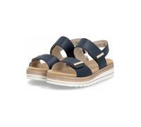 remonte Leder-Keilsandaletten in Dunkelblau - Größe 37 | Damen Sandalen
