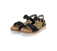 Remonte Damen Riemchensandalen D0Q52, Frauen Sandalen,lose Einlage,Freizeitschuhe,offene Schuhe,Strandschuhe,Riemen,Riemchen,schwarz (00),41 EU