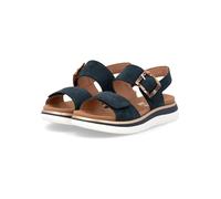 Remonte Damen Klassische Sandalen D1J62, Frauen Sandalen,lose Einlage,Sommerschuhe,Freizeitschuhe,offene Schuhe,Strandschuhe,blau (14),42 EU