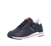 Remonte Keilsneaker R6705 Damen Leder, nachtblau/weiß/rot, gepolstertes Fußbett, Gr. 39
