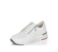 Keilsneaker REMONTE Gr. 43, weiß Damen Schuhe Sneaker mit seitlichem Reißverschluss, Freizeitschuh, Halbschuh, Schnürschuh (34160250-43)