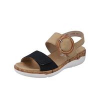 Remonte Damen R6853 Sandale, Pazifik/Sand / 60, 40 EU