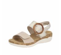 Remonte Damen Riemchensandalen R6853, Frauen Sandalen,lose Einlage,Freizeitschuhe,offene Schuhe,Strandschuhe,Riemen,Riemchen,beige Kombi (61),40 EU