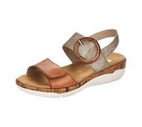 Remonte Dorndorf Sandale R6853 Damen noccia/lehm-metallic 90, 37 EU