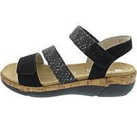 Keilsandalette REMONTE, Damen, Gr. 42, schwarz, Lederimitat, Bast, casual, Schuhe, Riemchensandale, Bequemschuh, Sommerschuh mit Soft-Fußbett (38996715-42) schwarz