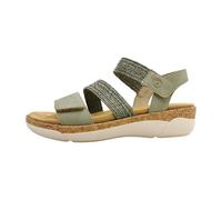 Remonte Damen Riemchensandalen R6861, Frauen Sandalen,lose Einlage,Sandaletten,Sommersandalen,bequem,flach,Sommerschuhe,Freizeitschuhe,grün (52),36 EU