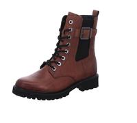 Schnürstiefelette REMONTE "ELLE-Collection" Gr. 37, braun Damen Schuhe Reißverschlussstiefeletten mit trendiger Zierschnalle (52688951-37)