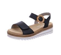 Keilsandalette REMONTE Gr. 38, schwarz Damen Schuhe Sandaletten mit praktischem Klettverschluss (86098763-38)