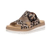 Keilpantolette REMONTE, Damen, Gr. 36, leo, Lederimitat, Schuhe, Schlupfschuh, Sommerschuh mit praktischem Klettverschluss (55489440-36) leo