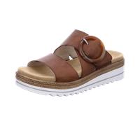 Pantolette REMONTE, Damen, Gr. 39, braun, Leder, unifarben, Schuhe, Keilabsatz, Sommerschuh, Schlappen mit Zierschnalle (98357852-39) braun