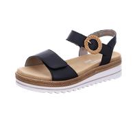 Keilsandalette REMONTE Gr. 38, schwarz Damen Schuhe Sandaletten mit praktischem Klettverschluss (86098763-38)