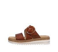 Pantolette REMONTE, Damen, Gr. 38, braun, Leder, unifarben, Schuhe Pantolette, Keilabsatz, Sommerschuh, Schlappen mit Zierschnalle (98357852-38) braun