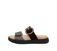 Pantolette REMONTE, Damen, Gr. 36, schwarz (schwarz, natur), Lederimitat, Flechtoptik, casual, Schuhe, Sommerschuh, Schlupfschuh in veganer Verarbeitung (11268565-36) schwarz, natur