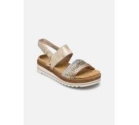 Remonte Damen Riemchensandalen D0Q56, Frauen Sandalen,lose Einlage,Freizeitschuhe,offene Schuhe,Strandschuhe,Riemen,Riemchen,metallic (90),38 EU