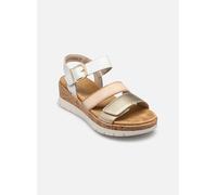 Remonte Sandale D2P50 Damen Riemchensandale Leder Weiß/Gold/Creme Gr. 37