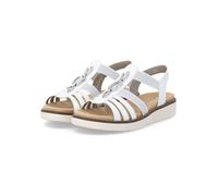 Remonte Damen Klassische Sandalen D2041, Frauen Sandalen,lose Einlage,Sommerschuhe,Freizeitschuhe,offene Schuhe,Strandschuhe,Weiss (80),39 EU