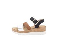 Remonte Sandalen Leder Schwarz/Weiß - 39