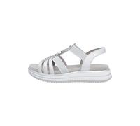 Remonte Damen Riemchensandalen D1J60, Frauen Sandalen,lose Einlage,bequem,Sommerschuhe,Freizeitschuhe,offene Schuhe,Silber/Platin (90),40 EU