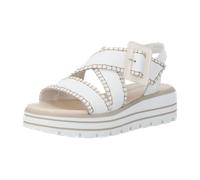 Plateausandaletten REMONTE, Damen, Gr. 39, sanftes weiß, Leder, unifarben, Schuhe, Sommerschuh, Riemchensandale mit Klettverschluss (31965250-39) sanftes weiß