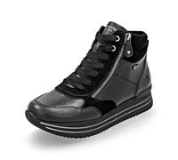 Sneakerboots REMONTE, Damen, Gr. 41, schwarz, Leder, Textil, unifarben, Schuhe, Schnürboots, Plateauboots, Stiefelette, wasserabweisende TEX-Membran (61202440-41) schwarz