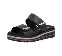 Pantolette REMONTE, Damen, Gr. 40, schwarz, Leder, unifarben, Schuhe Pantolette, Sommerschuh, Hausschuh, Plateauschuh mit Softfußbett (86743569-40) schwarz