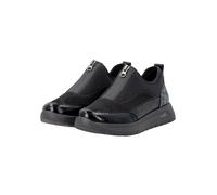 Plateausneaker REMONTE, Damen, Gr. 41, schwarz, Textil, Lederimitat, Lacklederimitat, unifarben mit Farbeinsatz, sportlich, Schuhe, Halbschuh, Casual-Sneaker mit Lackdetails, Topseller (27304167-41) s