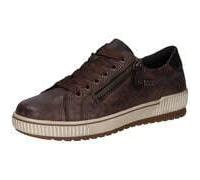 Plateausneaker REMONTE, Damen, Gr. 45, braun (dunkelbraun), Leder, used, Schuhe Plateausneaker, Freizeitschuh, Halbschuh, Schnürschuh mit Außenreißverschluss (31270835-45) dunkelbraun