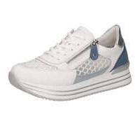 Remonte Damen Low-Top Sneaker D1329, Frauen Halbschuhe,lose Einlage,Freizeitschuhe,Turnschuhe,Laufschuhe,straßenschuhe,Weiss Kombi (81),39 EU