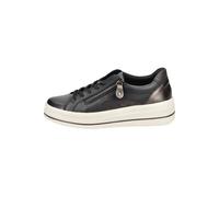 Remonte Damen Low-Top Sneaker D1C01, Frauen Halbschuhe,lose Einlage,Laufschuhe,schnürschuhe,schnürer,Plateausohle,Turnschuhe,schwarz Kombi (03),40 EU