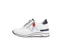 Keilsneaker REMONTE Gr. 45, bunt (weiß, dunkelblau) Damen Schuhe Sneaker mit Metallic-Kontrastbesätzen, Freizeitschuh, Halbschuh, Schnürschuh (72914268-45)