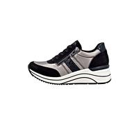 Remonte Sneaker Lederimitat Schwarz/Silber - 37