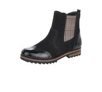 Remonte Stiefelette black/schwarz/sand-karo - Gr. - 37