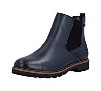 Chelseaboots REMONTE, Damen, Gr. 43, blau (dunkelblau), Leder, Elastischer Einsatz, unifarben, klassisch, Schuhe, Winterstiefelette, Klassik-Boots mit wasserabweisender TEX-Membran, Topseller (9003563