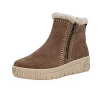 Plateaustiefelette REMONTE "Remonte Stiefelette Leder", Damen, Gr. 42, nuss, Leder, Casual, Schuhe (67971451-42) nuss