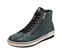 Remonte Damen Sneaker D0700 – Leder/Synthetik, remonteTEX, wasserabweisend, lose Einlage – Grün 37