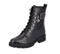 Schnürstiefelette REMONTE "ELLE-Collection" Gr. 39, schwarz Damen Schuhe Reißverschlussstiefeletten mit trendiger Zierschnalle (87402367-39)