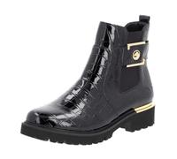 Chelseaboots REMONTE, Damen, Gr. 44, schwarz, Lacklederimitat, Elastischer Einsatz, glänzend, modisch, Schuhe, Blockabsatz, Boots, Stiefelette mit praktischem Innen-Reißverschluss (78165953-44) schwar