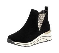 Remonte Stiefelette Keilsohle Reißverschluss für Damen, schwarz, Größe 43 EU