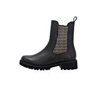 Remonte Stiefelette Damen Remonte Leder/Textil – Leder & Textil, casual, schwarz/gold, Gr. 39