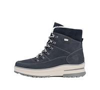 Remonte Damen Snowboots D2B74, Frauen Stiefel,lose Einlage,wasserabweisend,remonteTEX,Winterboots,schnürstiefel,warm,gefüttert,Boots,blau (14),44 EU