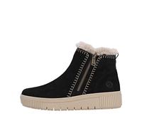 Plateaustiefelette REMONTE "Remonte Stiefelette Leder", Damen, Gr. 39, schwarz, beige, Leder, Schuhe (87120545-39) schwarz, beige