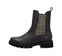 Stiefelette REMONTE "Remonte Stiefelette Leder/Textil", Damen, Gr. 40, schwarz (schwarz, gold), Leder, Textil, Casual, Schuhe (69755811-40) schwarz, gold
